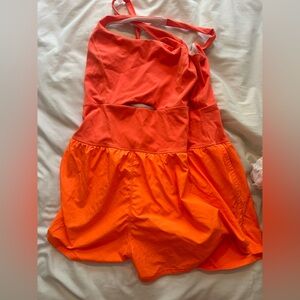 FREE PEOPLE ORANGE ROMPER